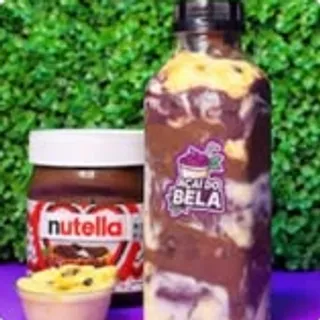 Garrafa de Açaí com Nutella + Mousse de Maracujá