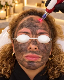 Laser com Máscara de Carvão