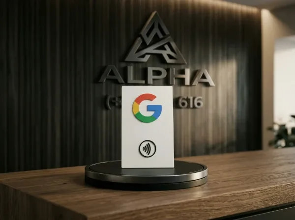 PLACA DE AVALIAÇÂO DO GOOGLE
