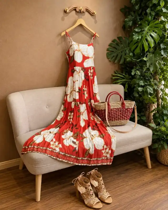 Vestido longo vermelho até o número 42