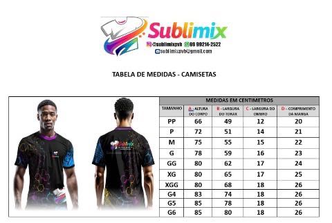 Tabela de medidas 