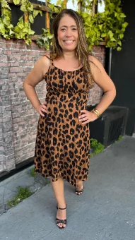 Vestido estampa animal