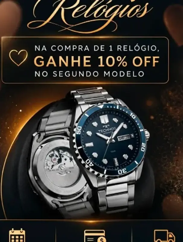 10% OFF no segundo relógio