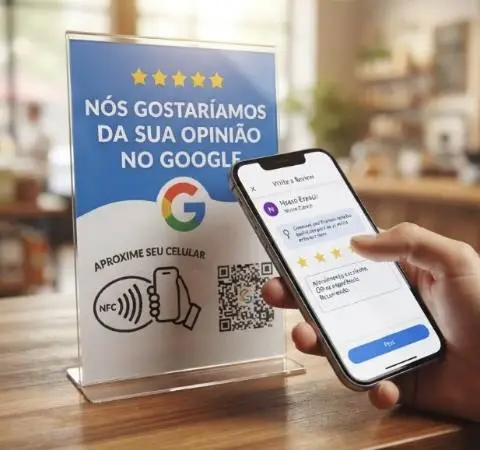 Plaquinha Avaliação Google